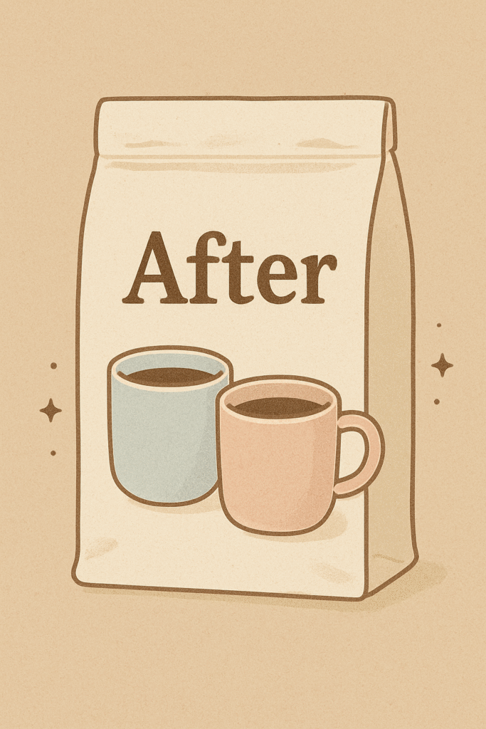 アフター　豆　☕午後の休憩にコクのある一杯を😮‍💨